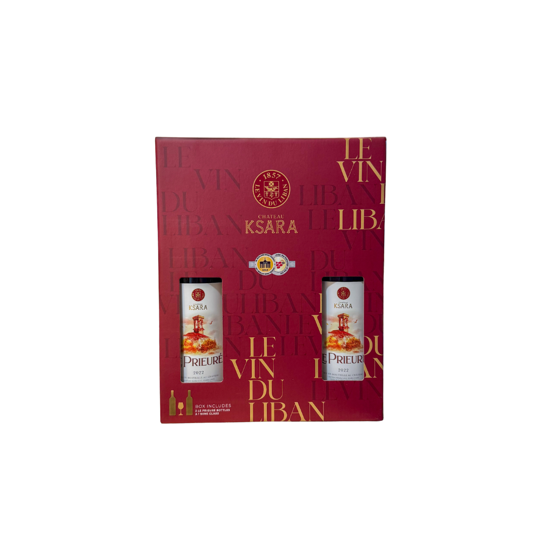Château Ksara Le Prieuré Red x2 + x1 Free Glass