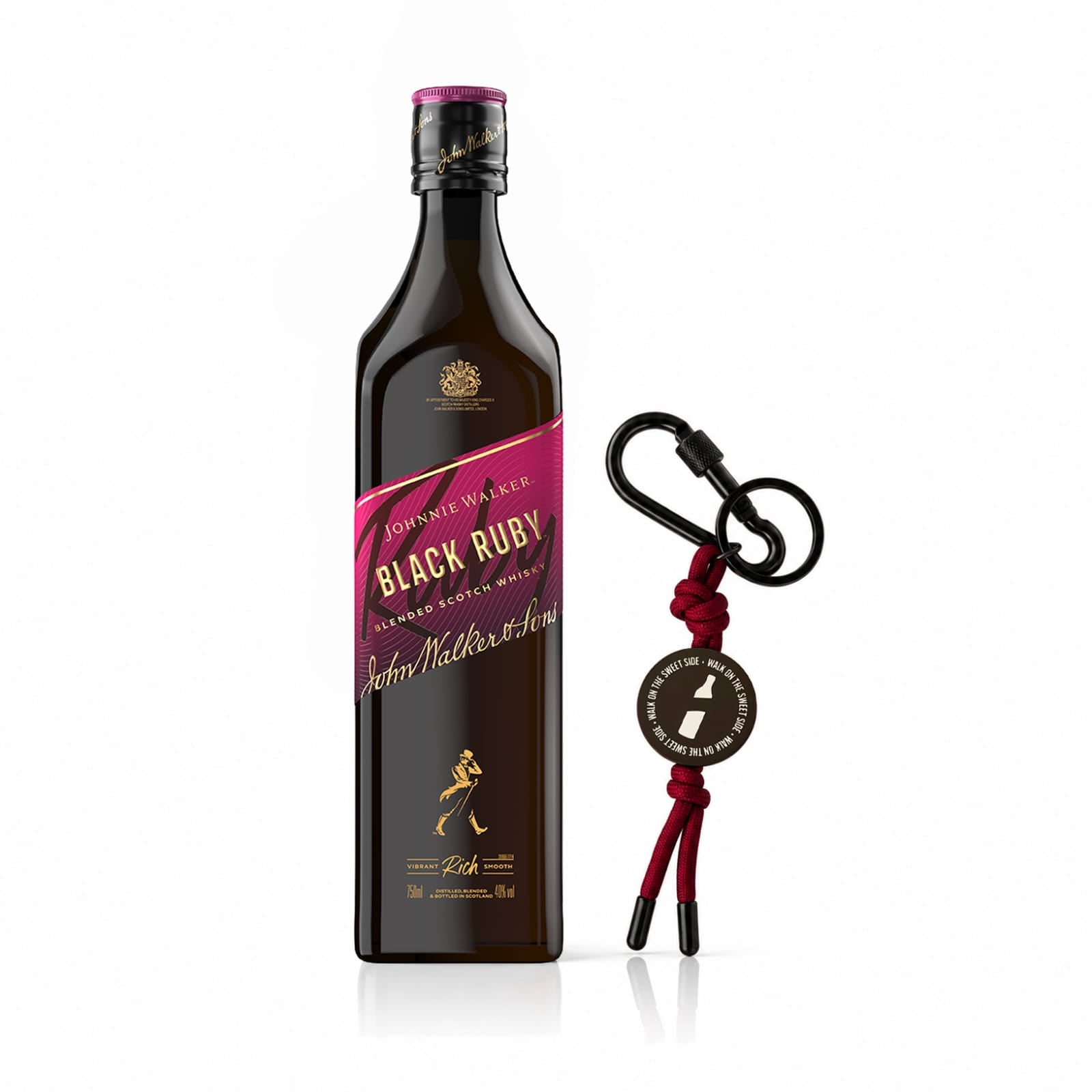 JW Black Ruby Whisky + JW branded keychain