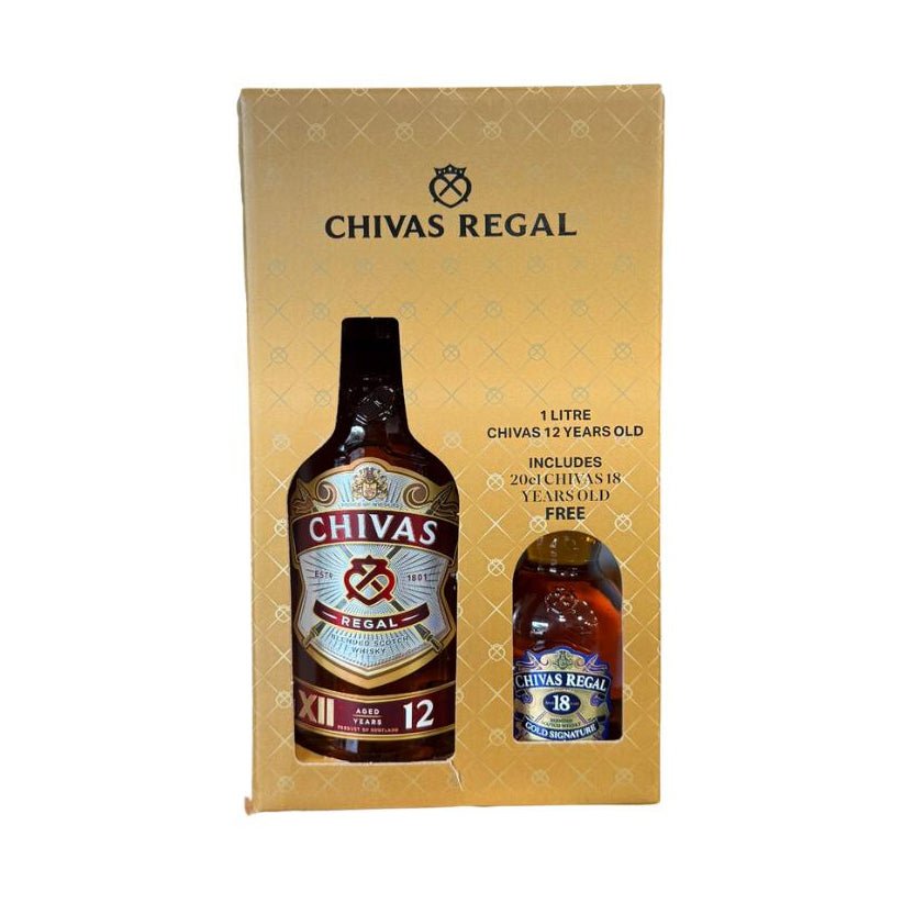 Chivas Regal 12 YO 1L + Chivas 18 YO 20cl - Premium Liquors & Cigars