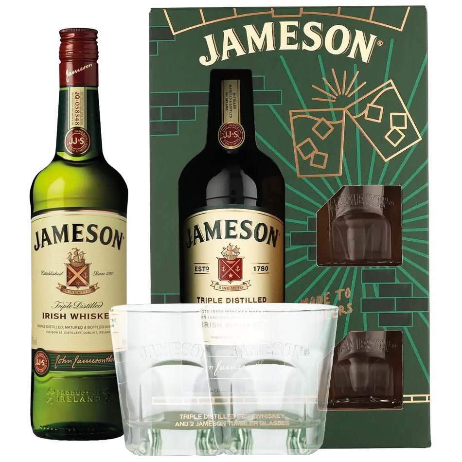 Jameson Triple Distilled 70cl + 2 Tumblers - Premium Liquors & Cigars