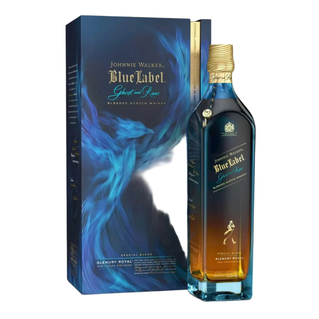 Johnnie Walker Blue Label Ghost and Rose - Glenury Royal - Premium Liquors & Cigars
